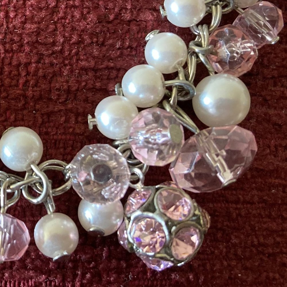 Pink Crystal Necklace - Picture 3 of 4